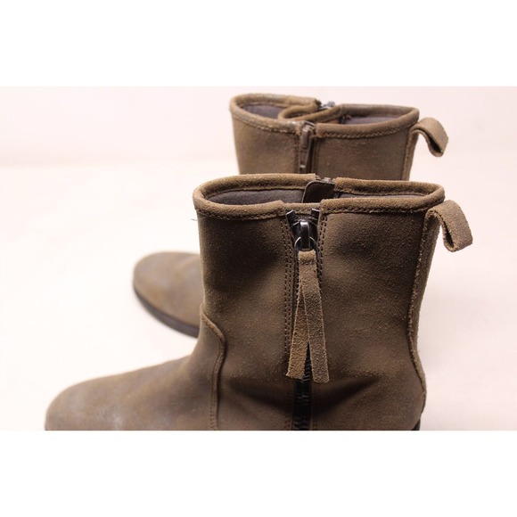 Clarks Boots Womens 8.5 M Brown Nevella Devon Side Zip Bootie Leather Heel - Picture 5 of 9